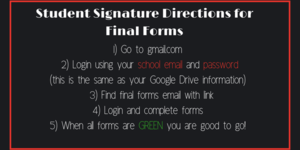 Final Forms Student Directions