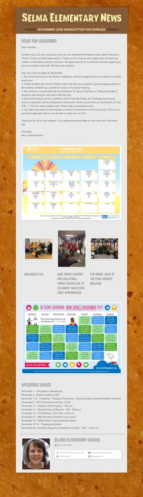 SES November 2019 Newsletter for Families