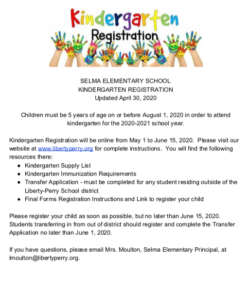 SES Kdgn. Registration - Open Now