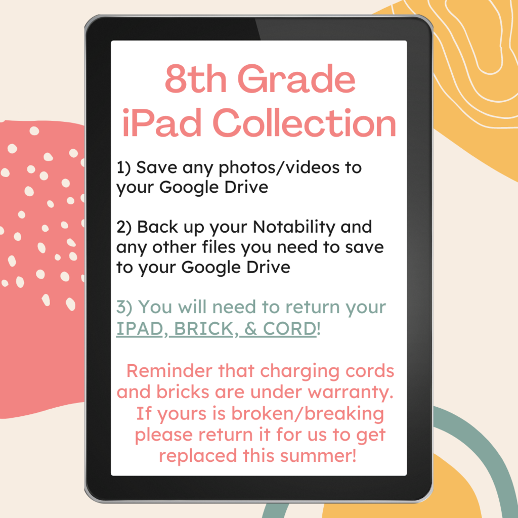 8th grade iPad collection