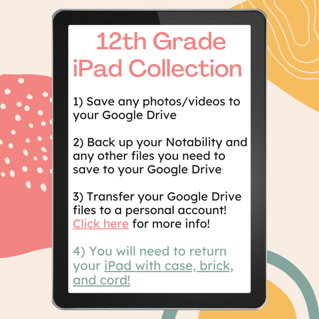 12th grade iPad collection